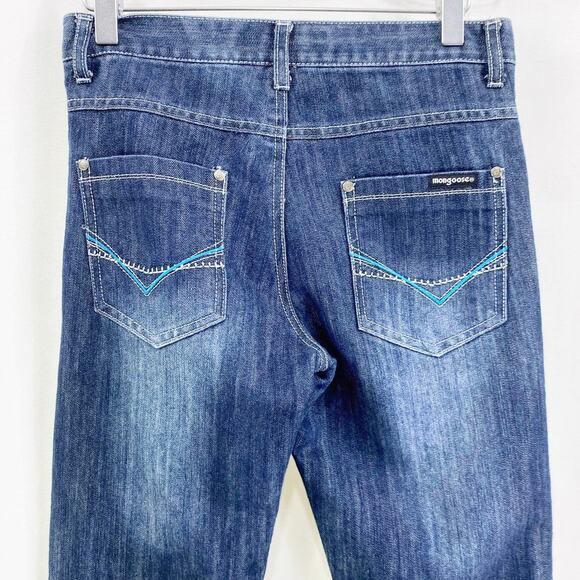 MONGOOSE Girls Dark Stone Washed Straight Leg Denim Jeans - Picture 8 of 10